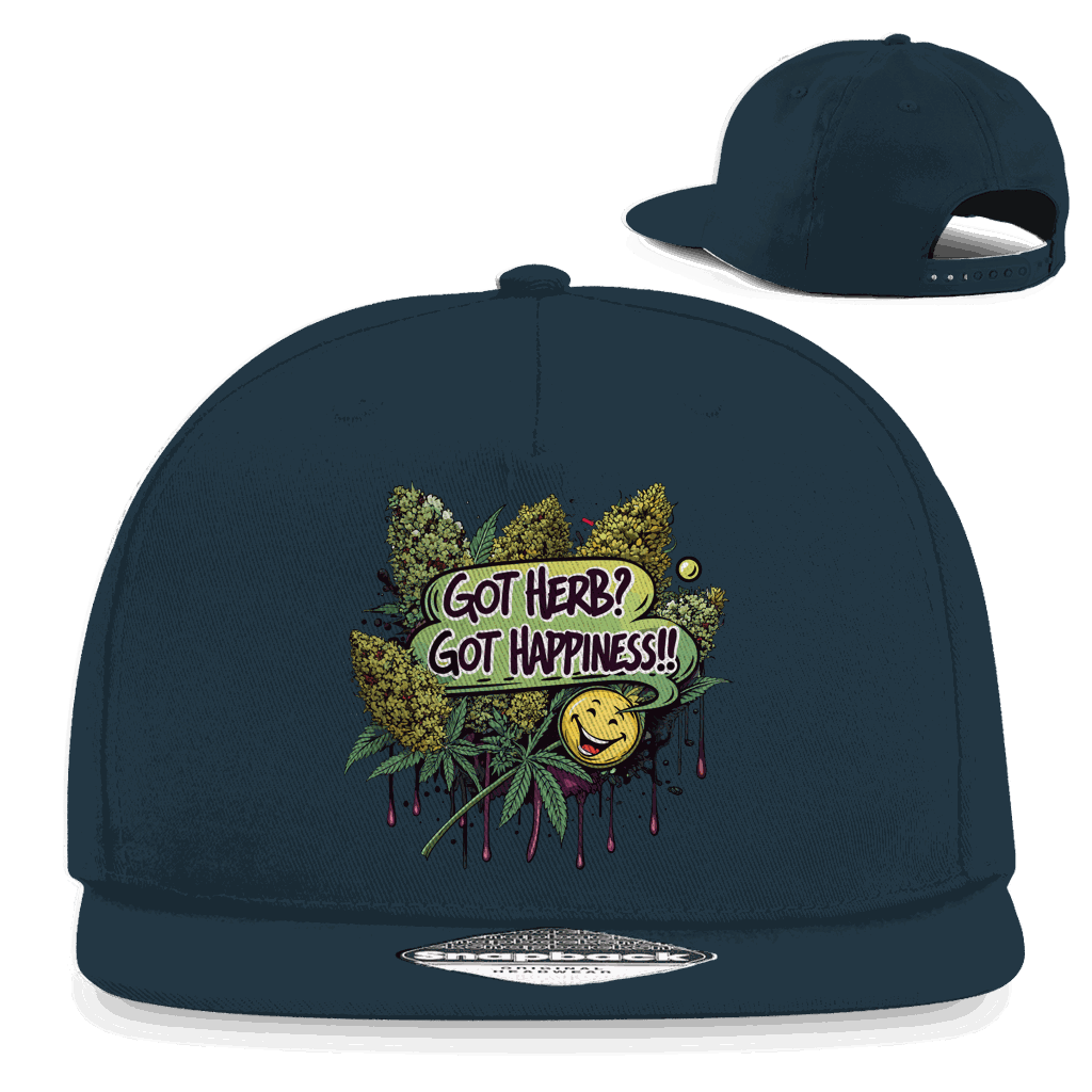 Snapback Rapper Cap - Got Herb? Got Happiness! | Division420®
