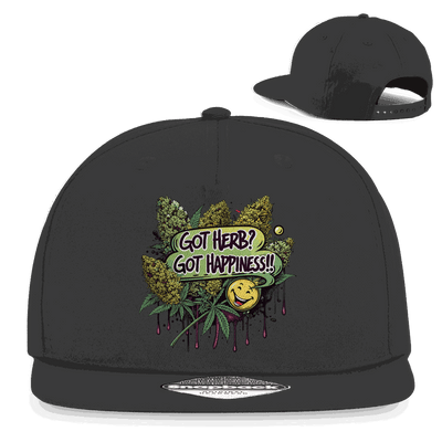 Snapback Rapper Cap - Got Herb? Got Happiness! | Division420®