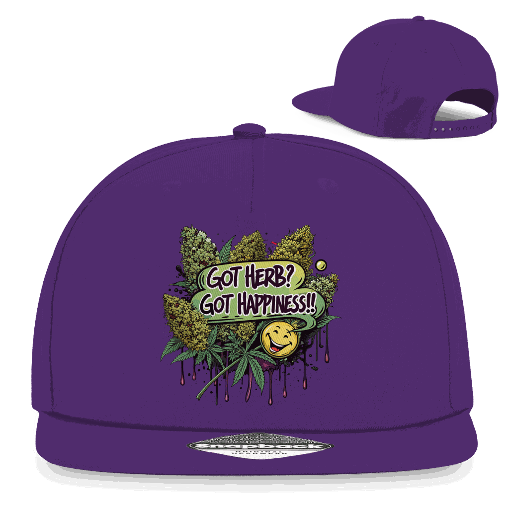 Snapback Rapper Cap - Got Herb? Got Happiness! | Division420®