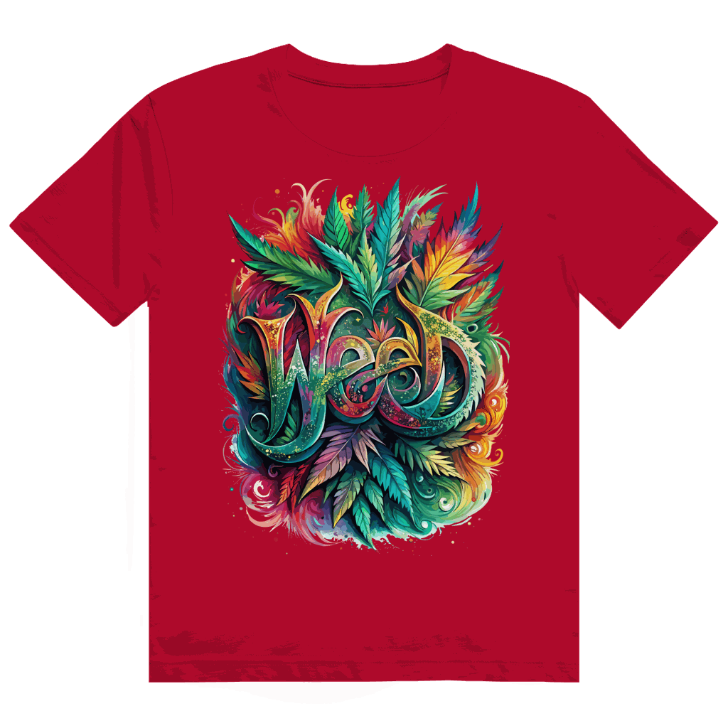 Heavy Cotton T-Shirt - Weed Art Print | Division420®