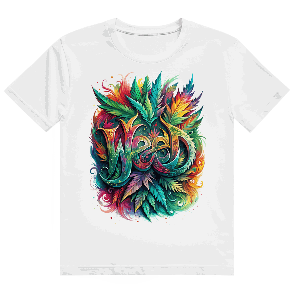 Heavy Cotton T-Shirt - Weed Art Print | Division420®