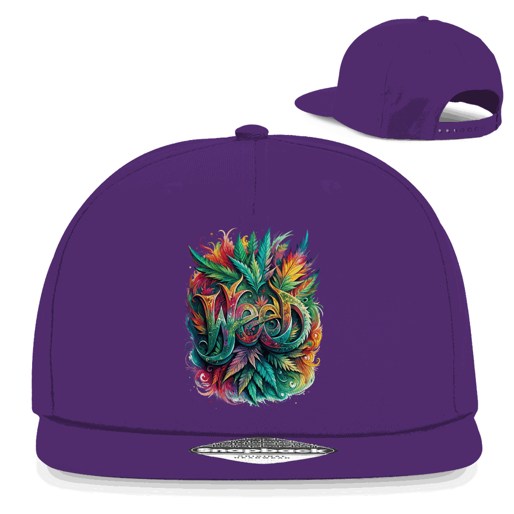 Snapback Rapper Cap - Weed Art Print | Division420®