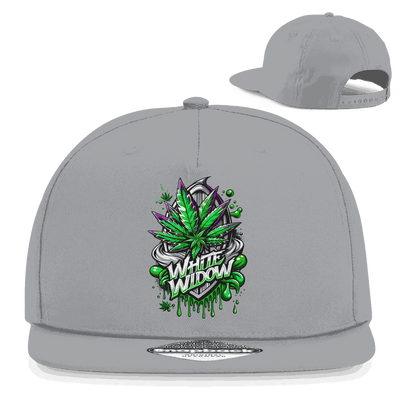Weiße Snapback Cap White Widow von Division420 mit flachem Schirm und Retro-Verschluss