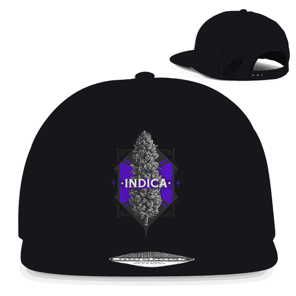 Snapback Rapper Cap - Indica Art Print | Division420®