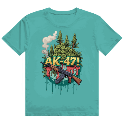 Division420 Heavy Cotton T-Shirt AK-47 unisex streetwear in soft durable cotton with modern tubular fit and sustainable production size chart