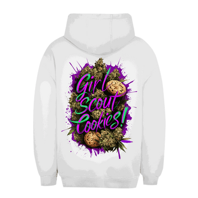 Unisex oversize hoodie size chart for Division420 Girls Scout Cookies design