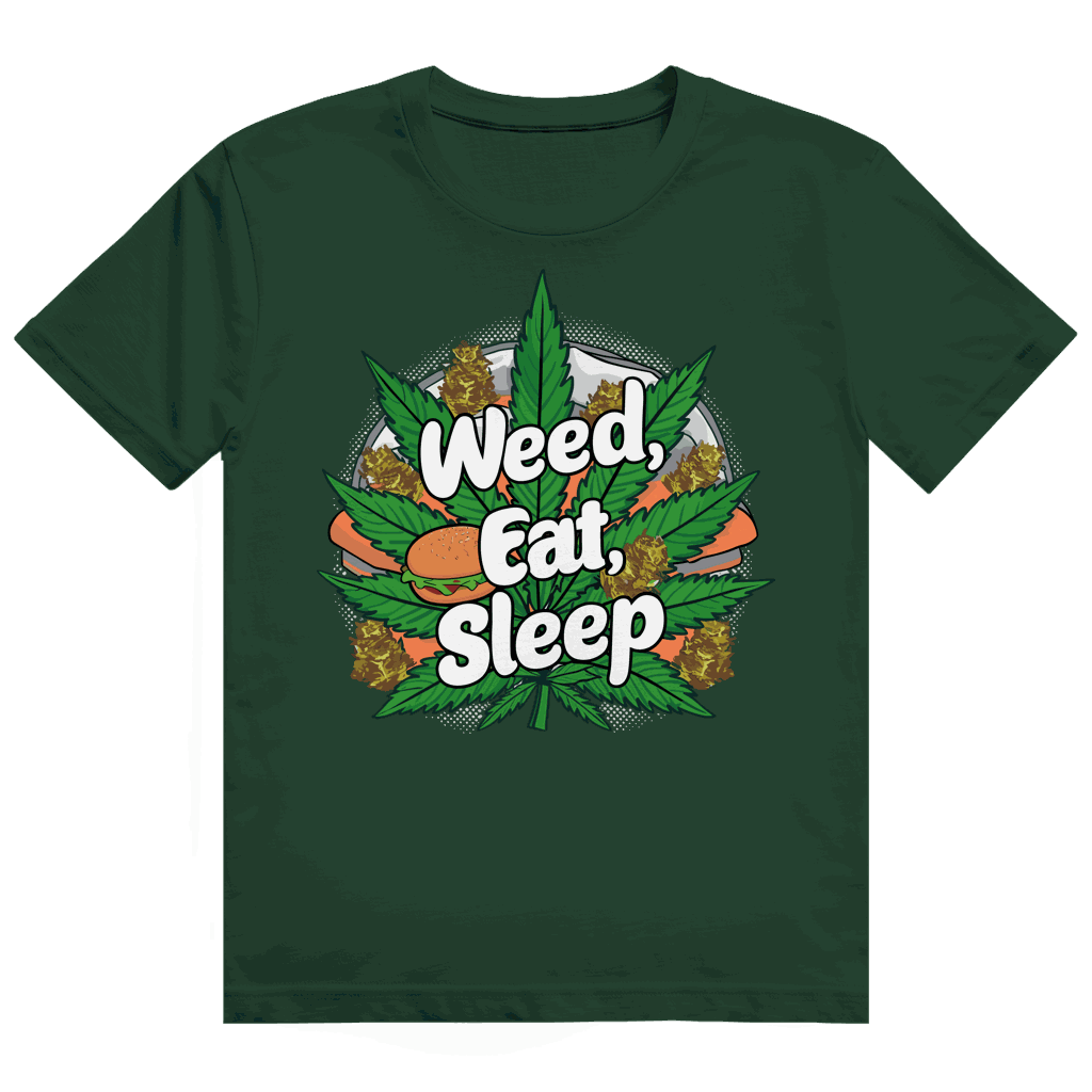 Heavy Cotton T-Shirt - Weed Eat Sleep | Division420®
