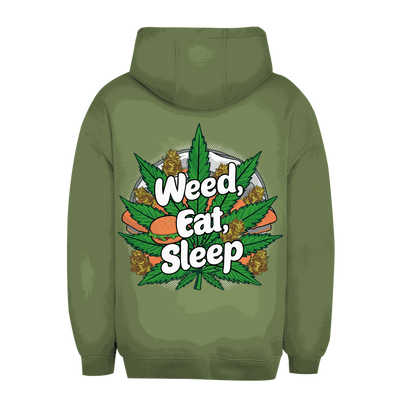 Unisex Oversize Hoodie - Weed Eat Sleep | Division420®