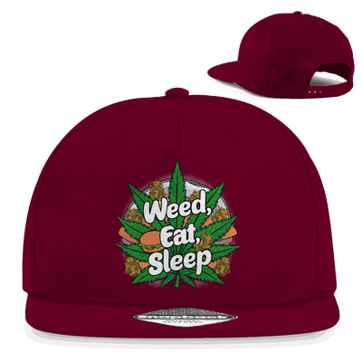 Division420 Snapback Cap Weed Eat Sleep urban streetwear cotton twill rapper hat with flat brim and snapback closure