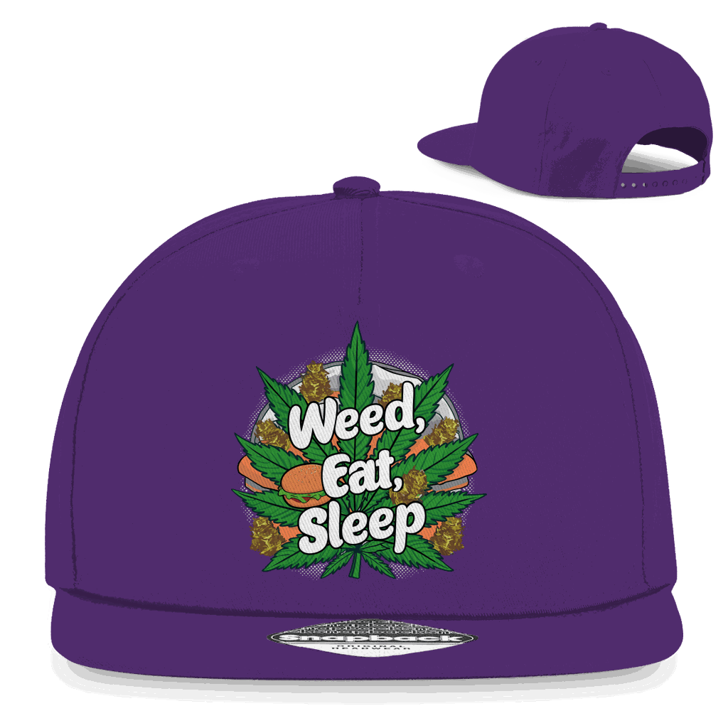 Snapback Rapper Cap - Weed Eat Sleep | Division420®