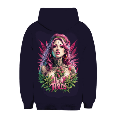 Division420 Unisex Oversize Hoodie High Times Girl streetwear cotton blend sustainable fashion