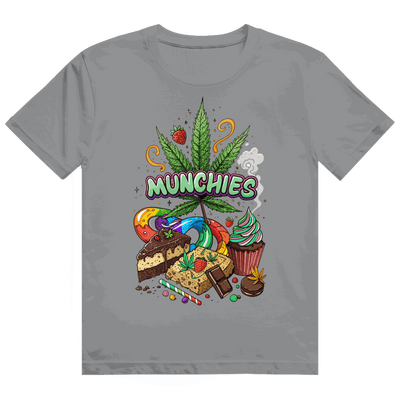 Heavy Cotton T-Shirt with Munchies Art Print by Division420 in soft 100% cotton and tubular fit