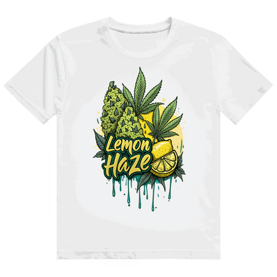 Size chart for Division420 Heavy Cotton T-Shirt Lemon Haze with measurements and fit details