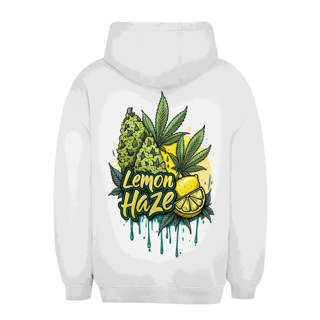 Unisex Oversize Hoodie in Lemon Haze by Division420 with adjustable hood and kangaroo pocket