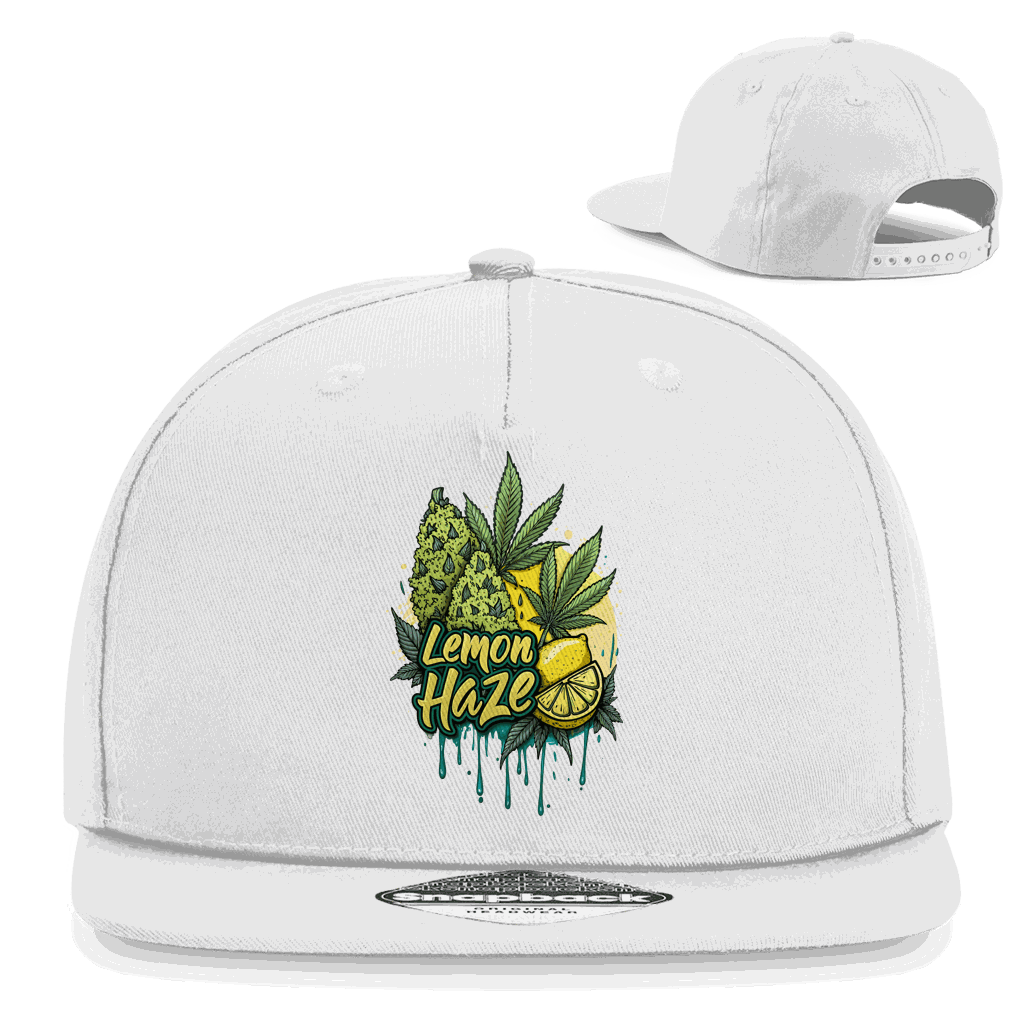 Division420 Snapback Cap Lemon Haze 5-panel cotton twill streetwear style with flat brim and snapback closure