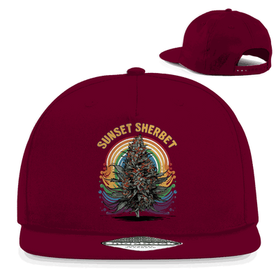 Division420 Snapback Cap Sunset Sherbet 5-panel cotton twill rapper hat with flat brim and snapback closure