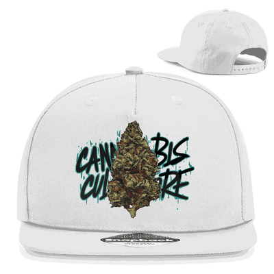 Division420 Snapback rapper cap with cannabis culture design in 100% cotton twill and flat brim