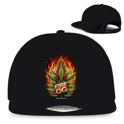 Division420 Snapback Cap Fire OG aus Baumwoll-Twill mit 5-Panel Design und flachem Schirm