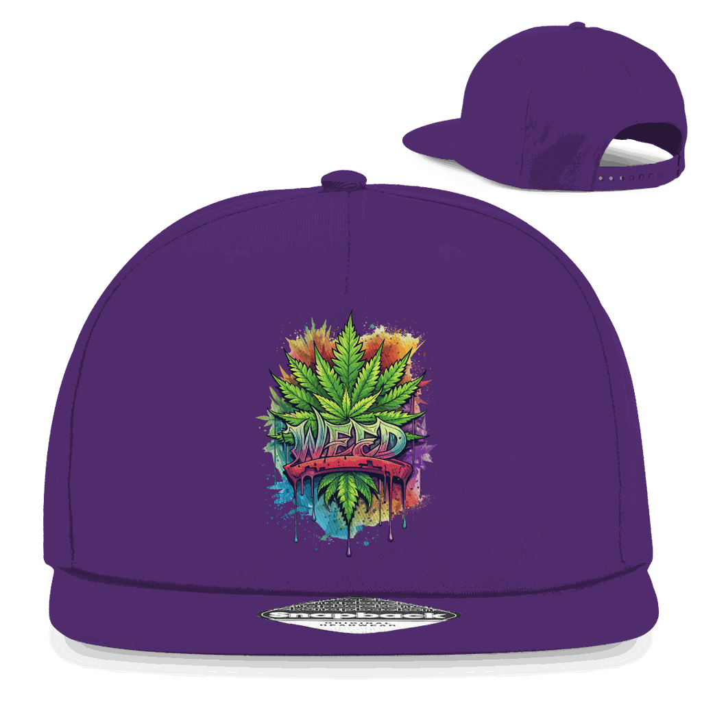 Snapback Rapper Cap - Weed Art | Division420®