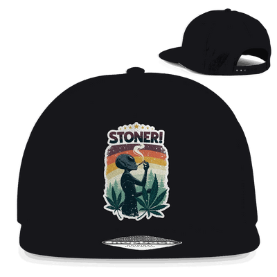 Division420 Snapback Cap Alien Stoner mit Baumwoll-Twill und flachem Schirm
