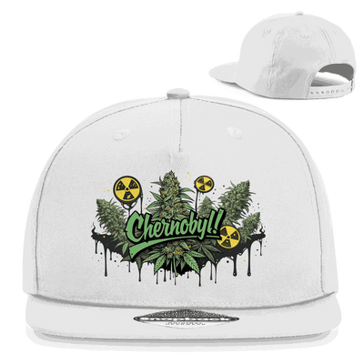 Division420 Snapback Rapper Cap Chernobyl aus Baumwoll-Twill mit flachem Schirm und Retro-Snapbackverschluss