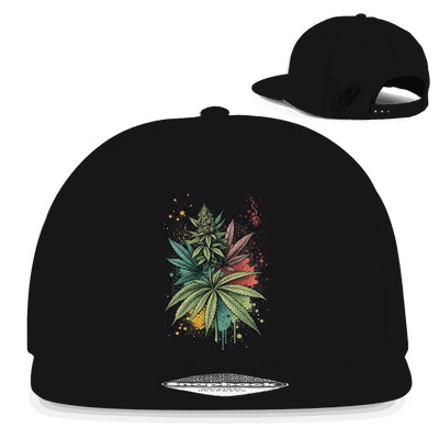 Division420 Snapback Cap Strain Art Print aus Baumwoll-Twill mit Retro-Snapback und flachem Schirm