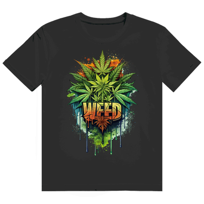 Heavy Cotton T-Shirt - Weed Print Art | Division420®