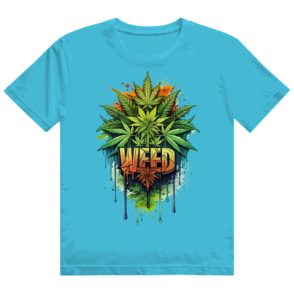 Heavy Cotton T-Shirt - Weed Print Art | Division420®