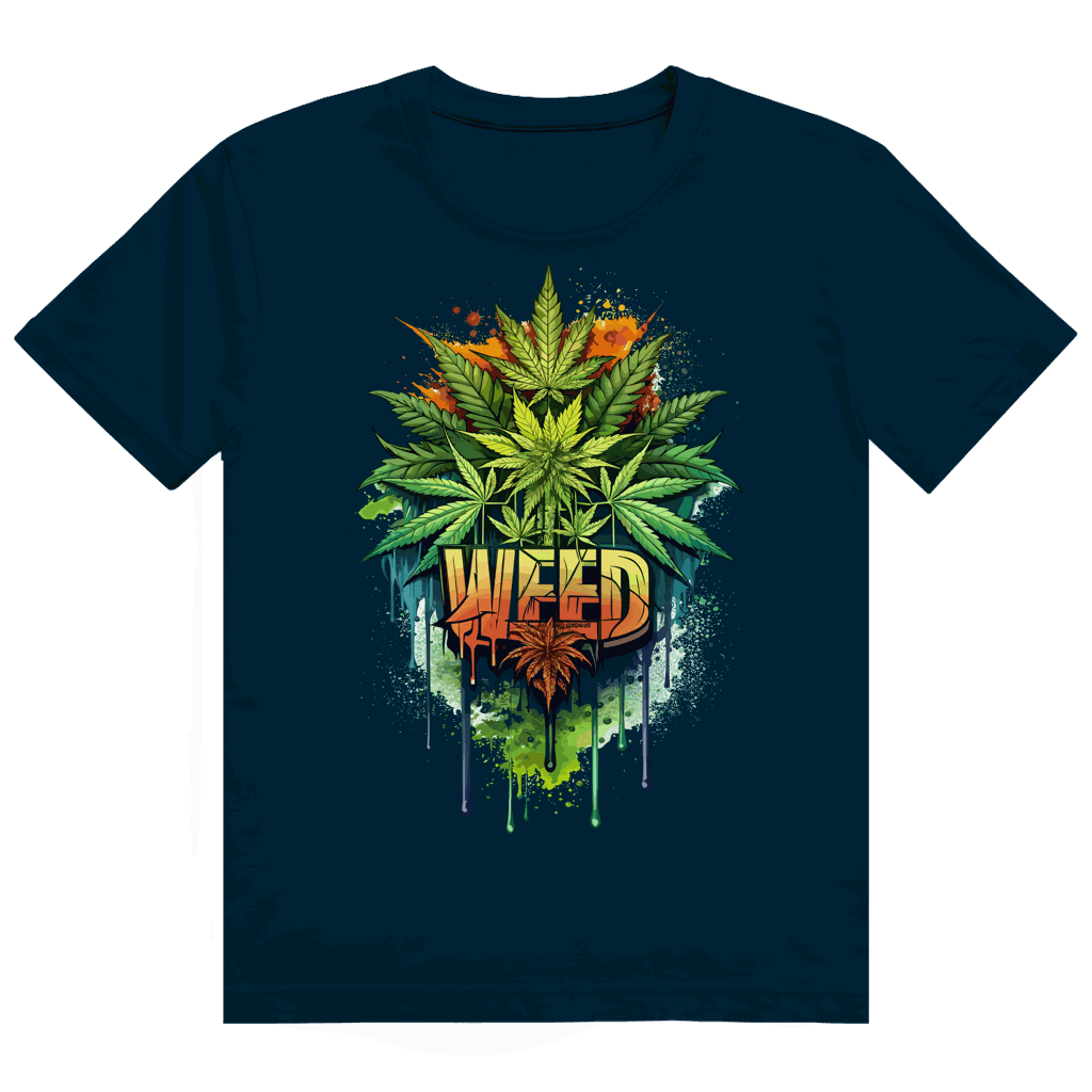 Heavy Cotton T-Shirt - Weed Print Art | Division420®