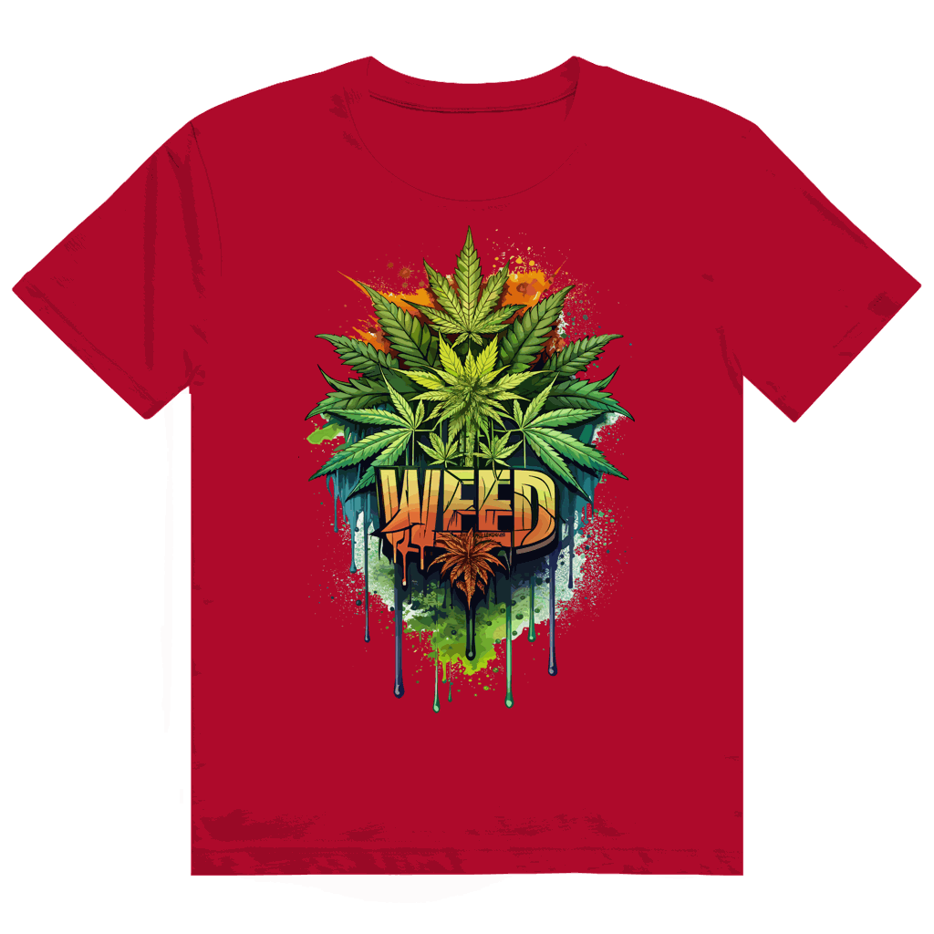 Heavy Cotton T-Shirt - Weed Print Art | Division420®