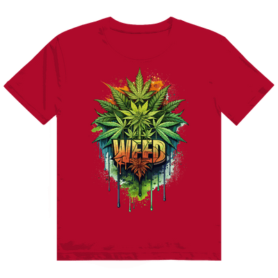 Heavy Cotton T-Shirt - Weed Print Art | Division420®