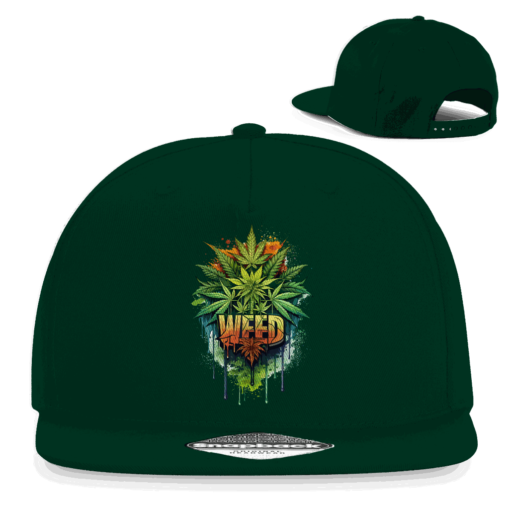 Snapback Rapper Cap - Weed Print Art | Division420®