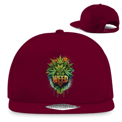 Snapback Rapper Cap - Weed Print Art | Division420®