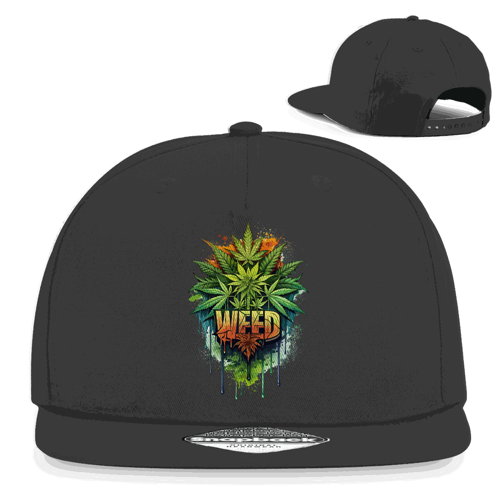 Snapback Rapper Cap - Weed Print Art | Division420®