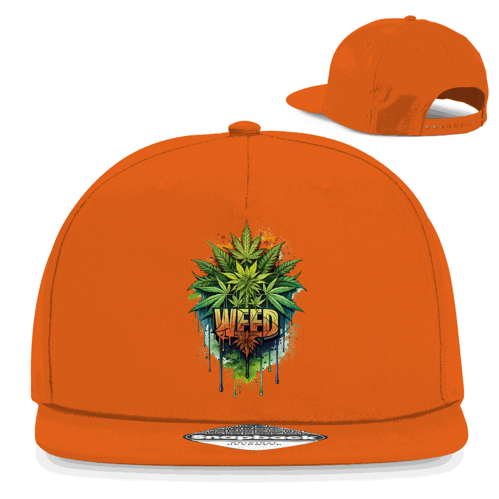 Snapback Rapper Cap - Weed Print Art | Division420®