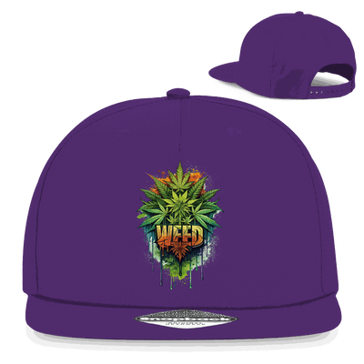 Snapback Rapper Cap - Weed Print Art | Division420®