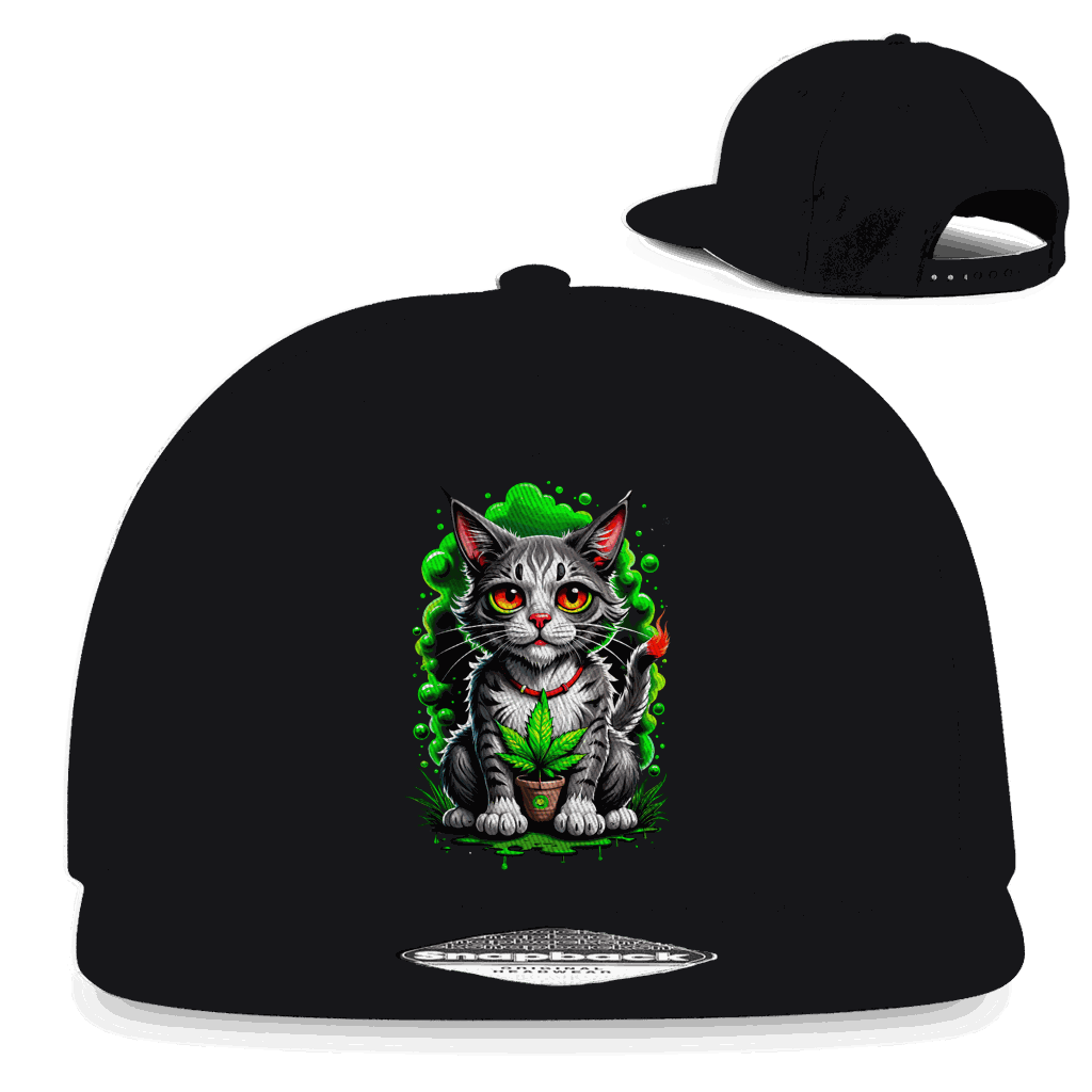 Snapback Rapper Cap - Weed Cat | Division420®