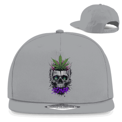 Schwarze Snapback Rapper Cap mit Stoner Art Print und Retro Snapbackverschluss von Division420