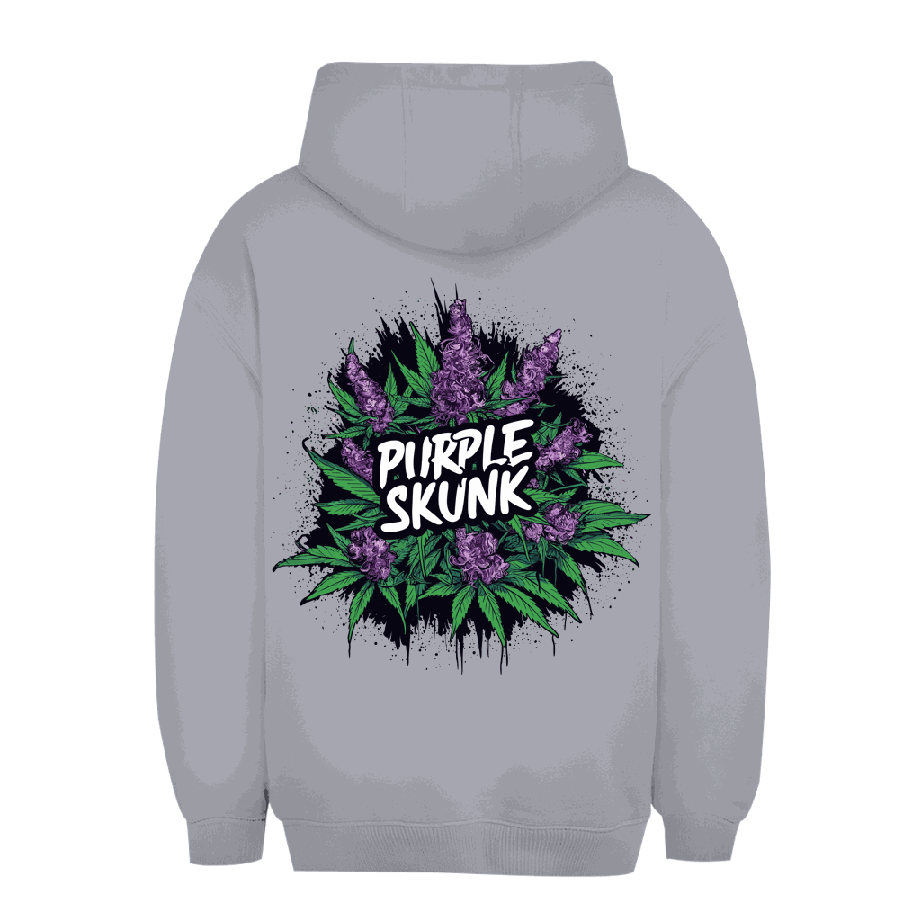 Unisex oversize purple hoodie by Division420 with kangaroo pocket and adjustable hood