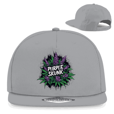 Purple Skunk snapback cap by Division420 with flat brim and breathable cotton twill design