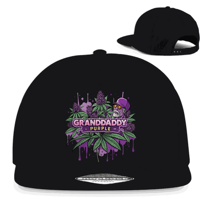 Division420 Snapback Rapper Cap Granddaddy Purple aus Baumwoll-Twill mit flachem Schirm und Retro-Snapback-Verschluss