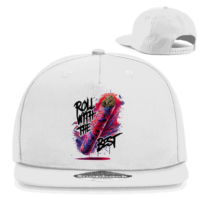Division420 Snapback Rapper Cap aus Baumwoll-Twill mit flachem Schirm und Retro-Snapbackverschluss, urbaner Streetwear-Style