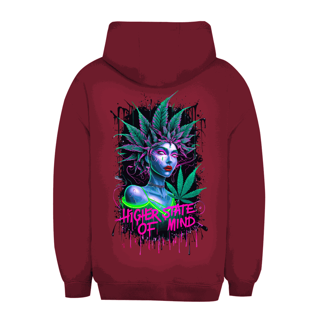 Size chart for Unisex Oversize Hoodie by Division420