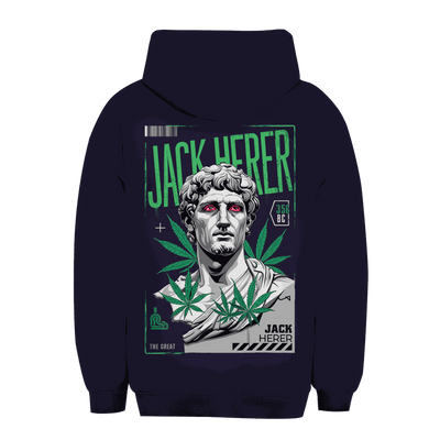 Unisex Oversize Hoodie Jack Herer von Division420 mit Kapuze und Kängurutasche in urbanem Stil