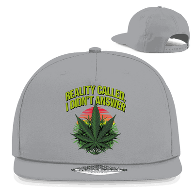 Division420 Snapback Rapper Cap Reality Called aus Baumwolle mit flachem Schirm und Retro-Snapbackverschluss