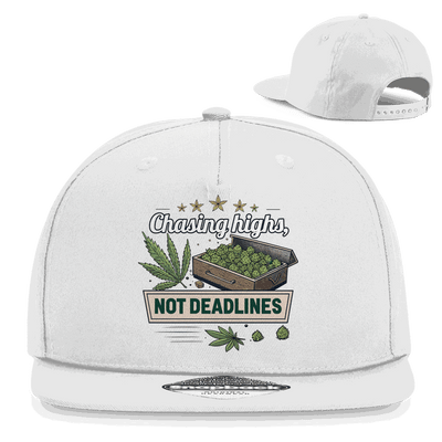 Division420 Snapback Rapper Cap Chasing Highs in urbanem 5-Panel Design aus Baumwoll-Twill mit flachem Schirm und Snapback-Verschluss