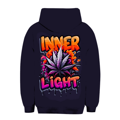 Division420 Unisex Oversize Hoodie Inner Light in Grau mit Kapuze und Kängurutasche