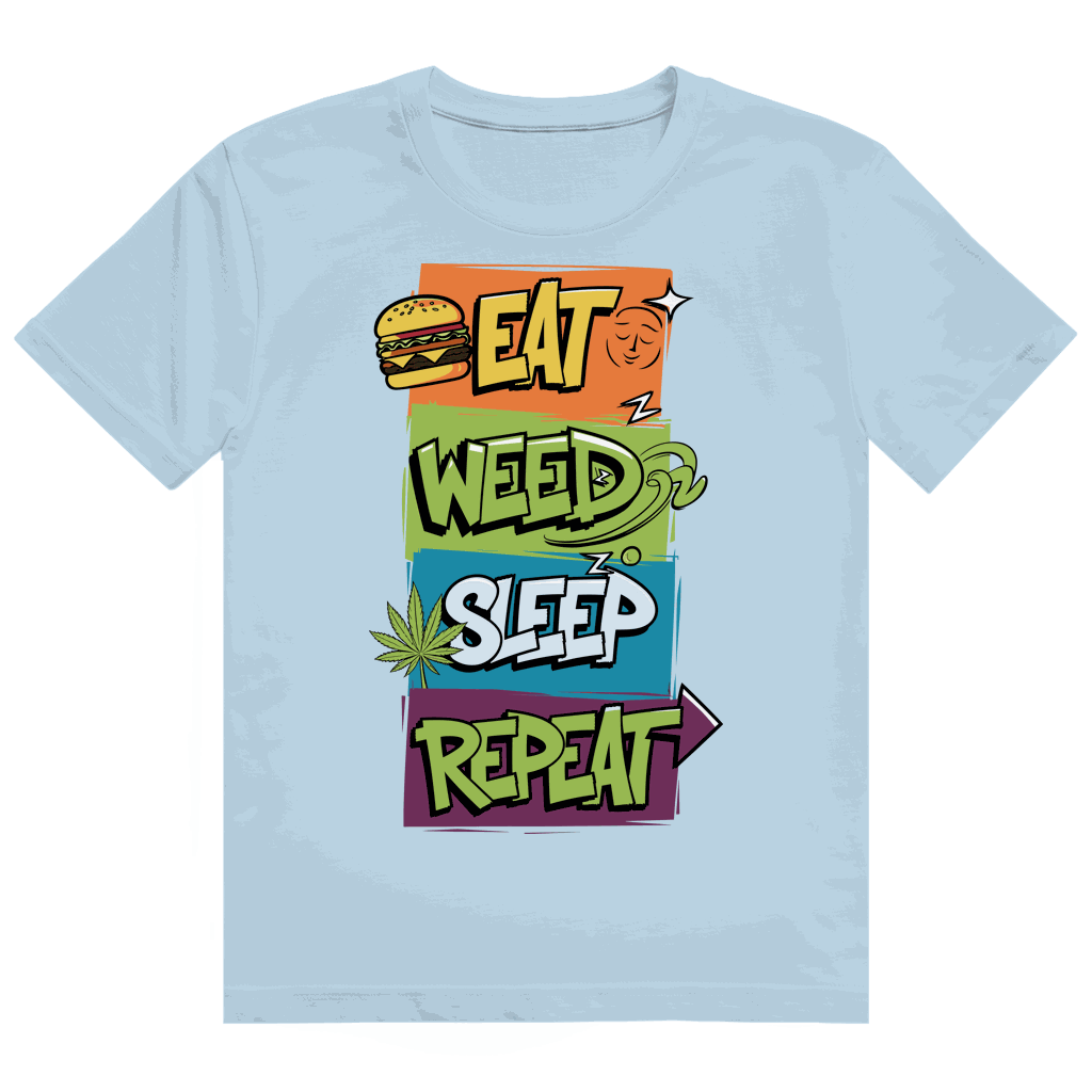 Heavy Cotton T-Shirt - Eat Weed Sleep Repeat | Division420®