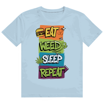 Heavy Cotton T-Shirt - Eat Weed Sleep Repeat | Division420®