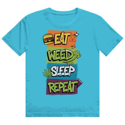 Heavy Cotton T-Shirt - Eat Weed Sleep Repeat | Division420®